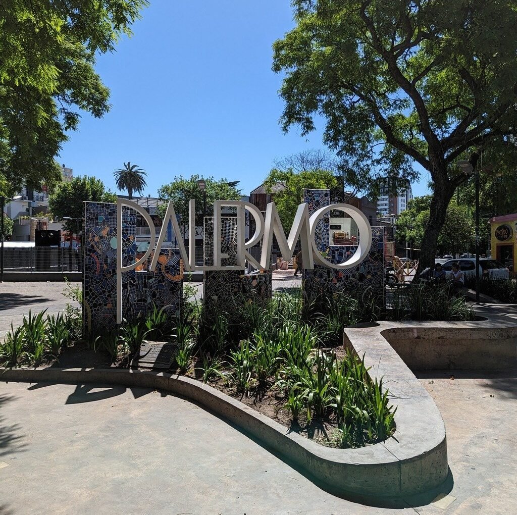Palermo sign in Bueno Aires