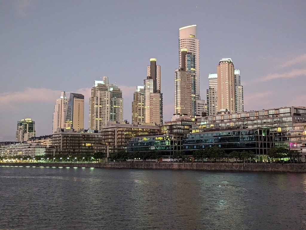 Puerto Madero evening view