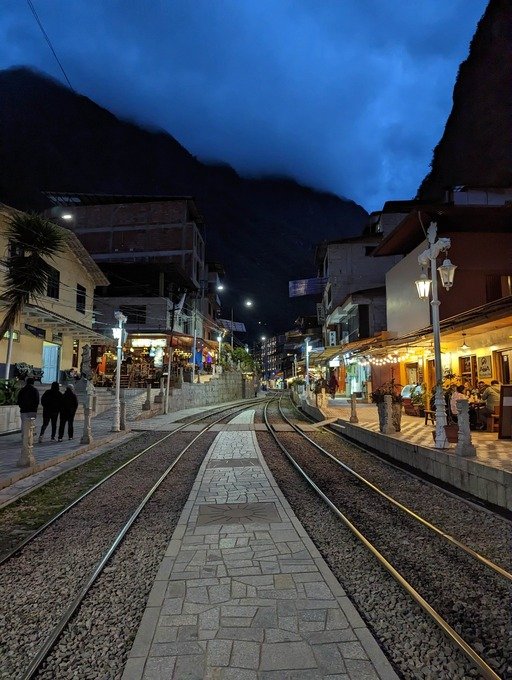 Aguas Calientes road