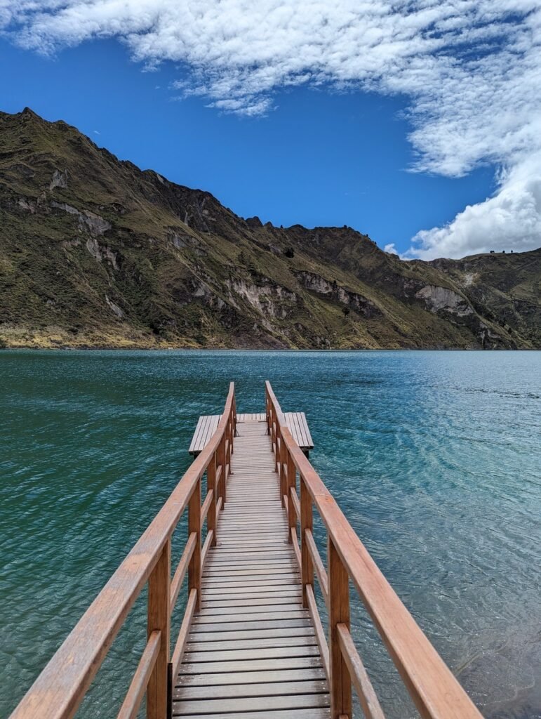 Quilotoa Lagoon bridge in Quito
